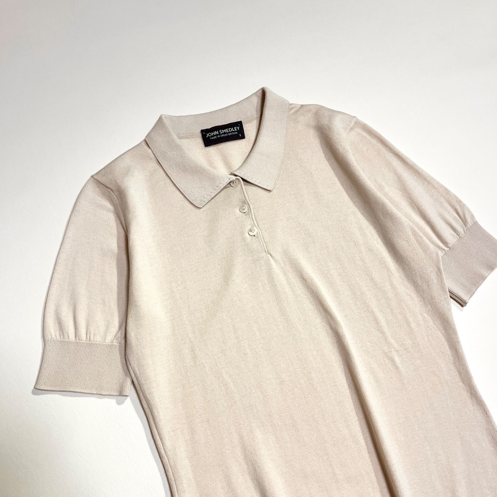 kU24 JOHN SMEDLEY ハイゲージニット コットン セーター ポロシャツ 