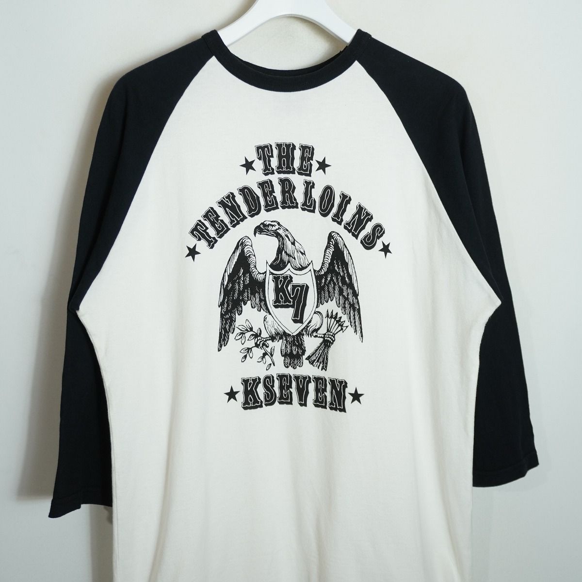希少サイズ TENDERLOIN テンダーロイン ラグランスリーブカットソー 希少 TENDERLOIN テンダーロイン T-RAGLAN 七分袖 ラグラン Tシャツ