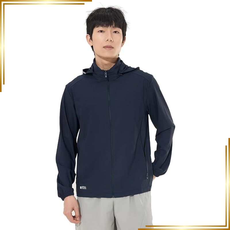 【新品】 [Ｒｏｒｔｙｎｏ] ウインドブレーカー メンズ 夏服 ナイロンパーカー UPF50+ ラッシュガード 日焼け止め服 撥水ジャケット 登山ヤッケ ゴルフ 冷感 通気速乾 薄手 ストレッチ素材 無地 アウトドア スポーツ ランニング 自転車 ライトアウタ