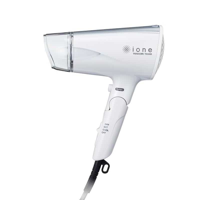 テスコム ヘアドライヤー マイナスイオン 折りたたみ 大風量 軽量 ライトシルバー TD335B-St