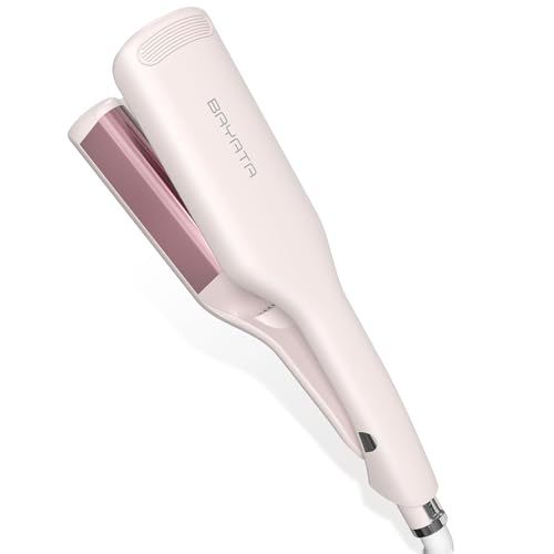 BAYATA コテ 32mm ウェーブアイロン ヘアアイロン カール 挟むだけ カールアイロン 100℃?210℃ 12段階温度調整 千万級マイナスイオン 韓国風ヘア 波巻き やけど防止 30分自動電源オフ 初心者向けカールアイロン 海外対応 PSE認証済 t