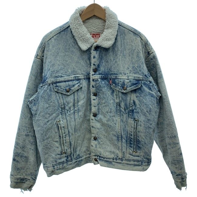 【中古】　Levi's　ボアジャケット　80s vintage　80年代　OLD　70609-0219　刻印527　デニムジャケット　Gジャン　オーバーサイズ　アメカジ　古着　/7302