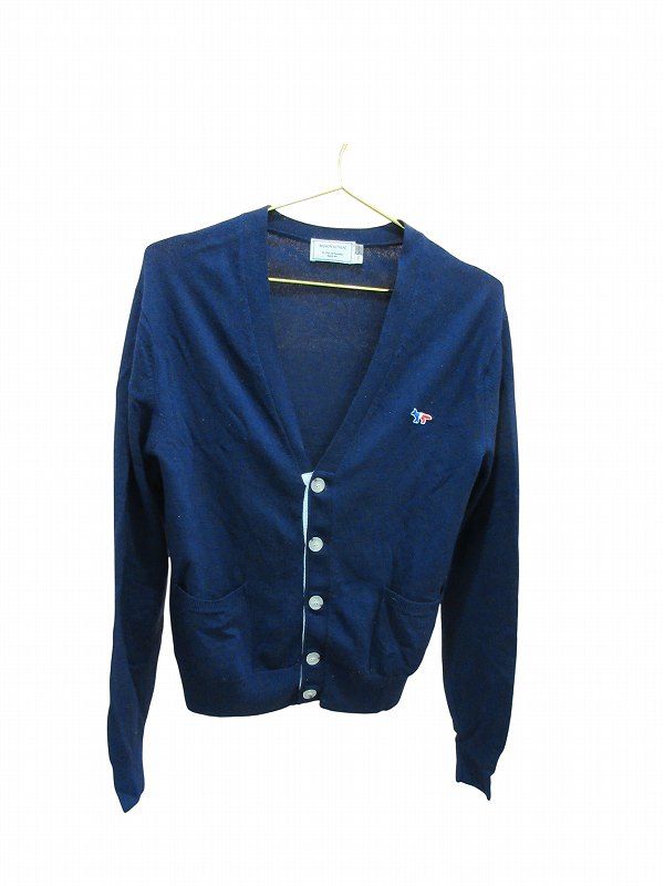 メゾンキツネ MAISON KITSUNE カーディガン ネイビー XXS