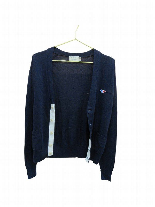 メゾンキツネ MAISON KITSUNE カーディガン ネイビー XXS - メルカリ