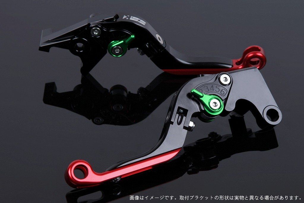 新品 SSK スピードラ アジャストレバーセット 可倒延長式 レバー本体カラー:ブラック アジャスターカラー:グリーン エクステンションカラー:レッド YAMAHA XMAX