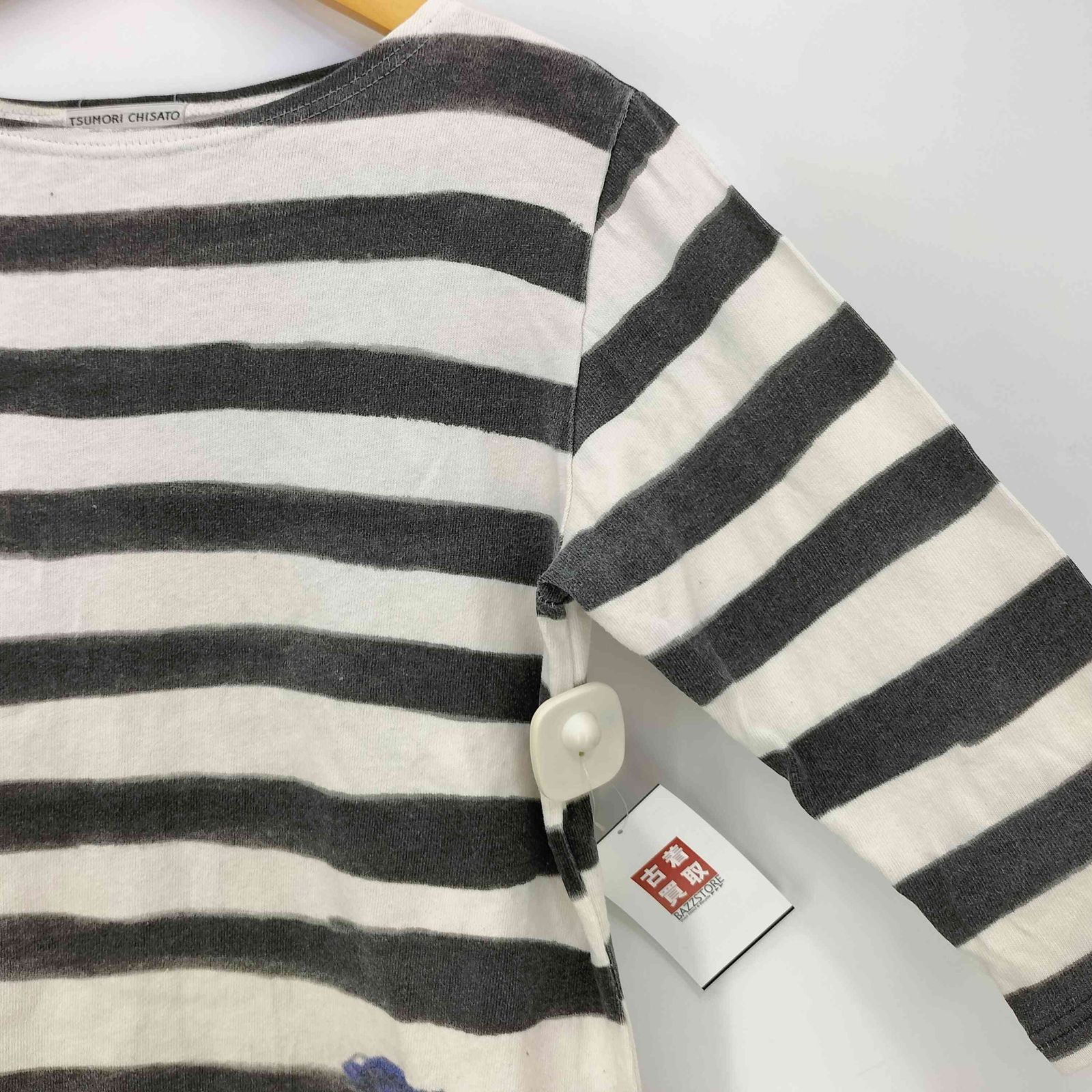 ツモリチサト TSUMORI CHISATO 波模様 クジラ プリント ボーダー 