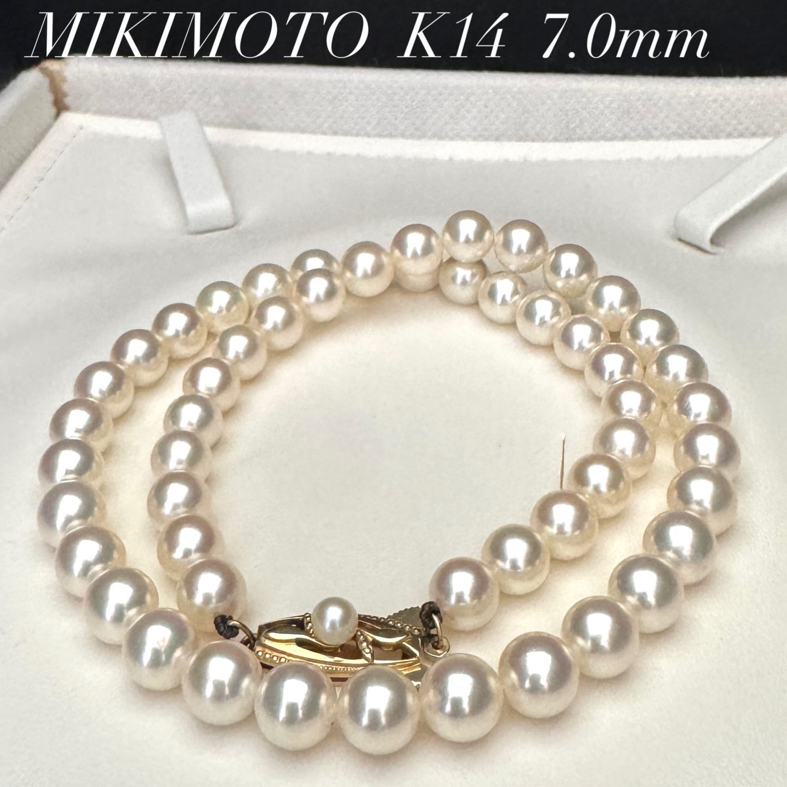 最高級/K14】ミキモト/MIKIMOTO あこや真珠 パール ネックレス 約6.5 最高級/K14】ミキモト/MIKIMOTO あこや真珠 パール ネックレス 約6.5