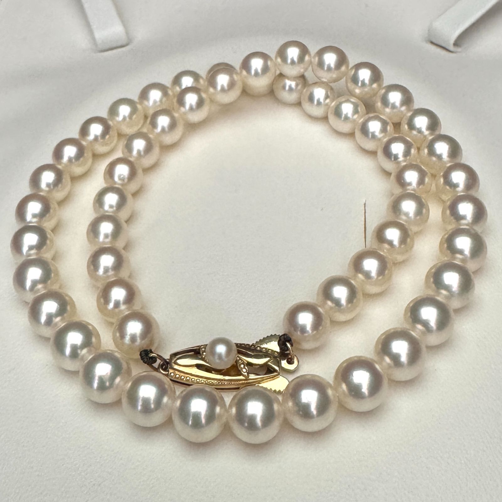 照艶良✨MIKIMOTO あこや真珠パールネックレス 5.5-6mm 刻印有 最高級/K14】ミキモト/MIKIMOTO あこや真珠 パール ネックレス 約6.5