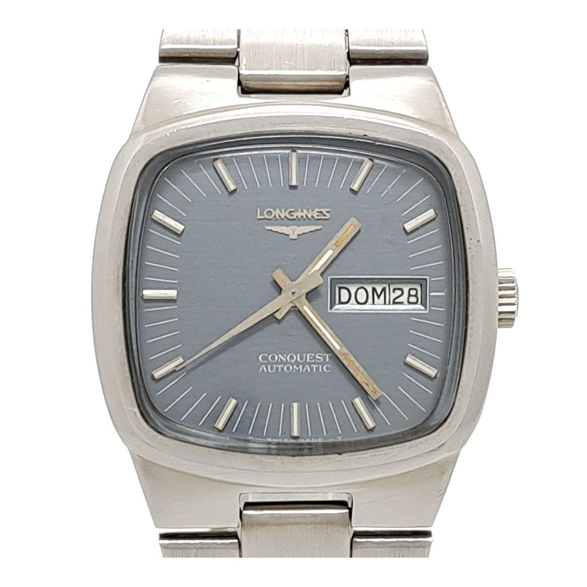ロンジン コンクエスト デイデイト 1528 手巻き ステンレススティール メンズ LONGINES【中古】 【時計】