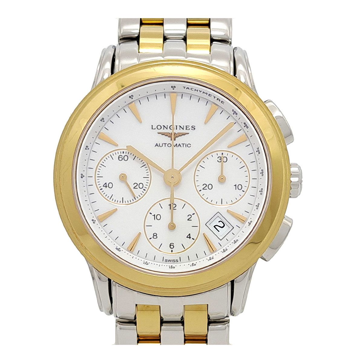 ロンジン グランドクラシック フラッグシップ L4.803.3 自動巻き ステンレススティール ゴールドメッキ メンズ LONGINES【中古】 【時計】