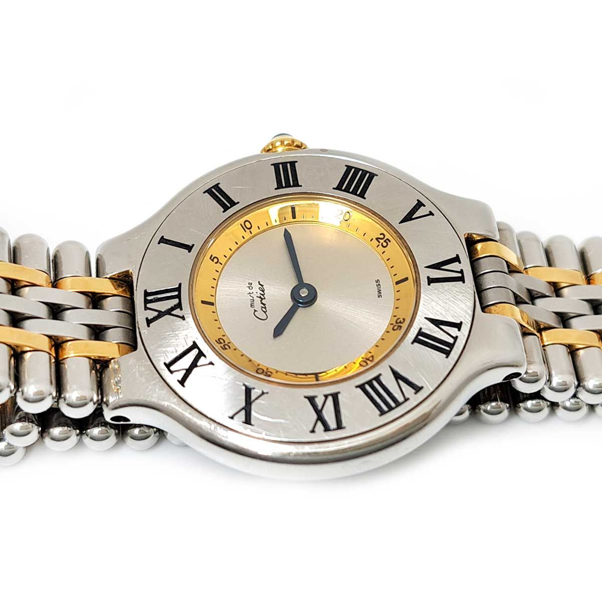 Cartier マスト21 SM ステンレス GP W10075F4 カルティエ マスト21 SM 