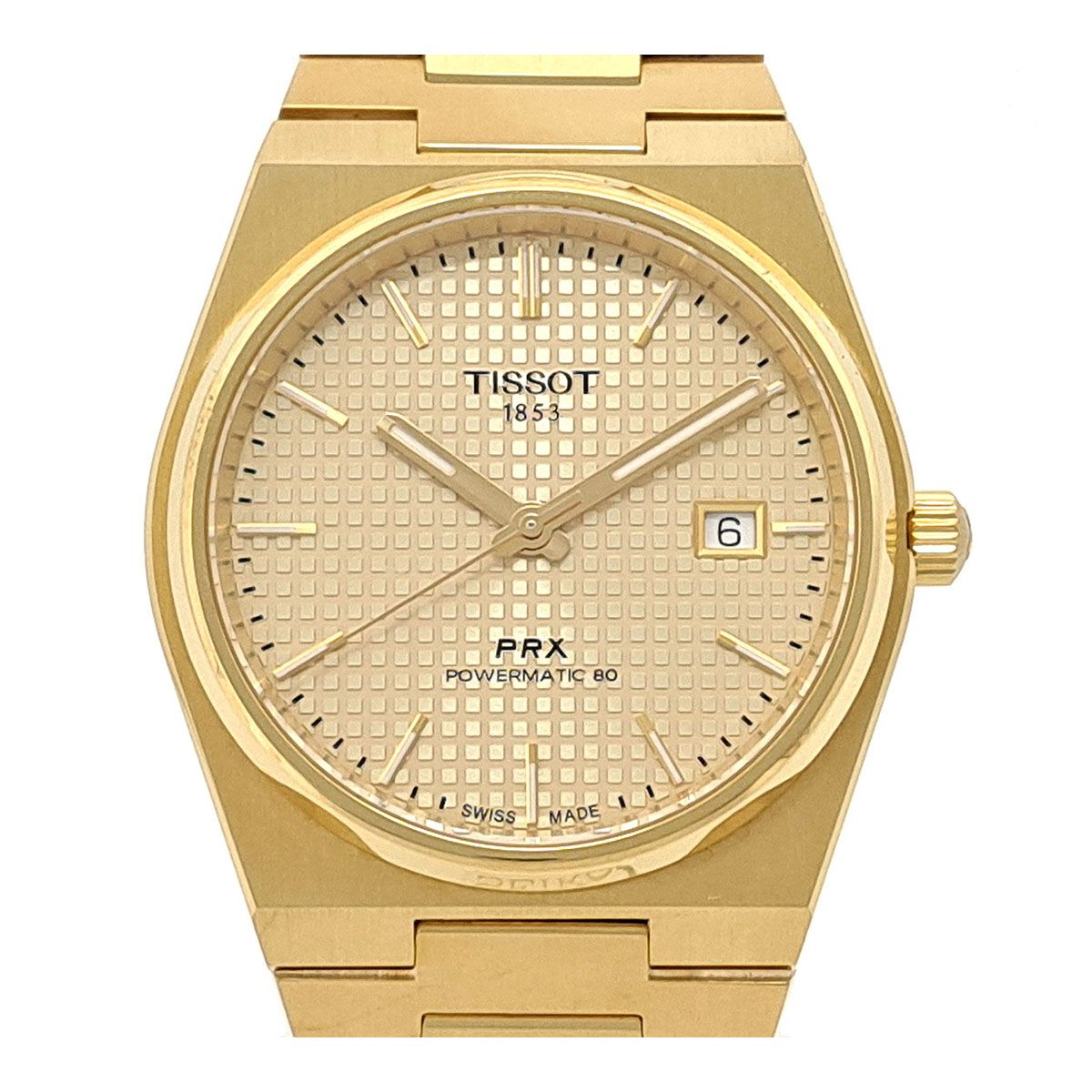 ティソ PRX パワーマティック 80 T137.407.33.021.00 自動巻き ゴールドメッキ メンズ TISSOT【中古】 【時計】