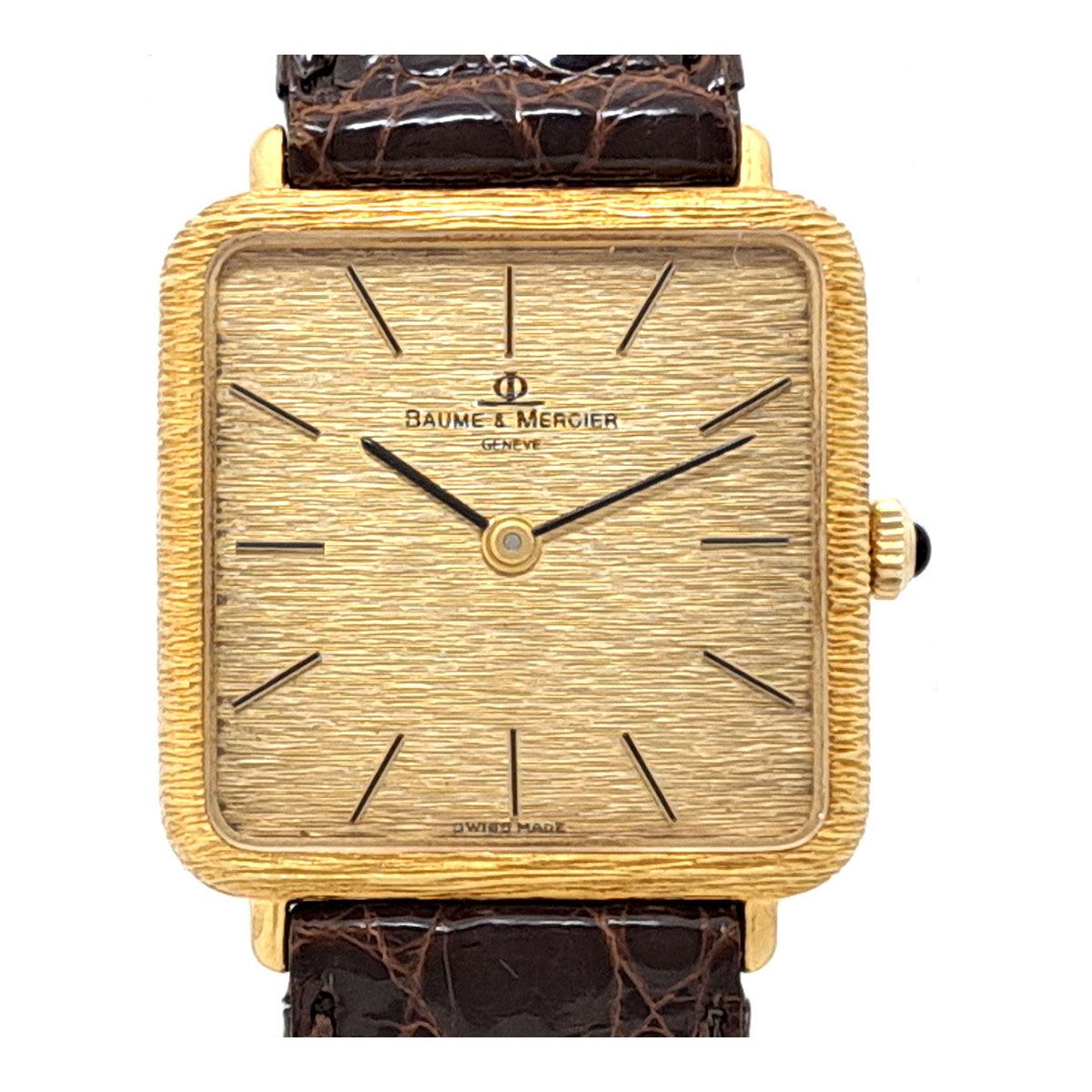 ボーム＆メルシエ スクエア 37099-02 手巻き イエローゴールド メンズ ボーイズ Baume & Mercier【中古】 【時計】
