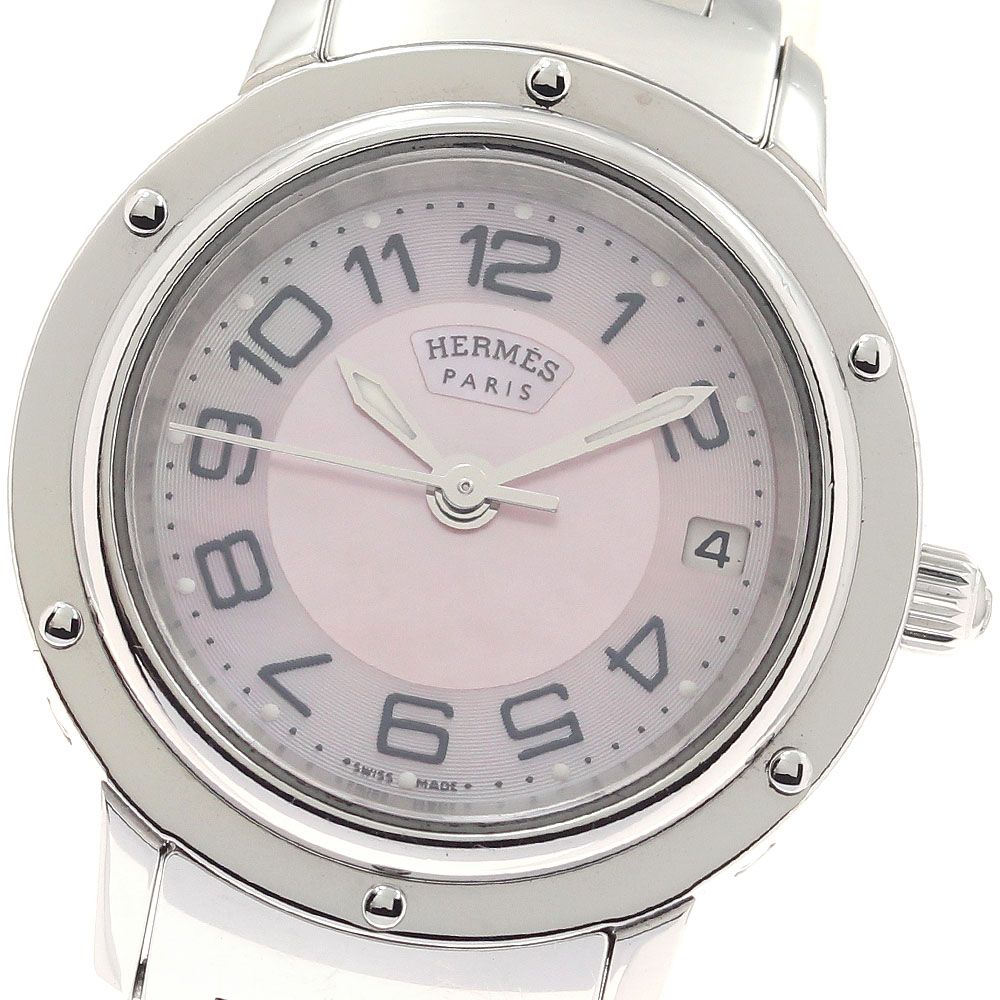 エルメス HERMES CP1.210 クリッパー デイト クォーツ レディース _943674