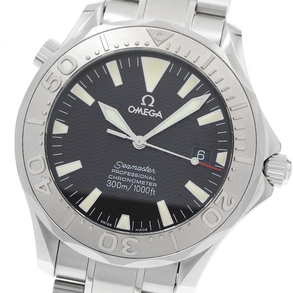オメガ OMEGA 2230.50 シーマスター300 WGベゼル デイト 自動巻き メンズ 美品 _958080