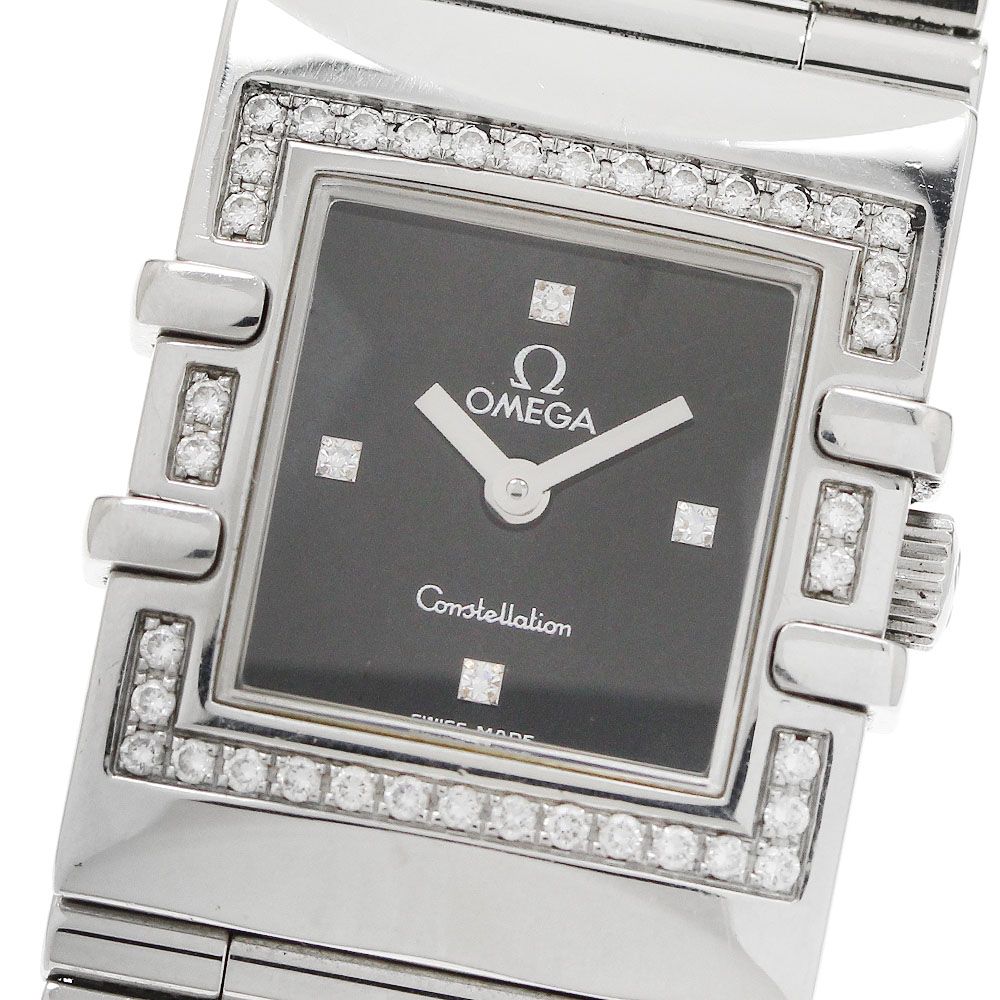 オメガ OMEGA コンステレーション 4P ダイヤベゼル クォーツ レディース _957103