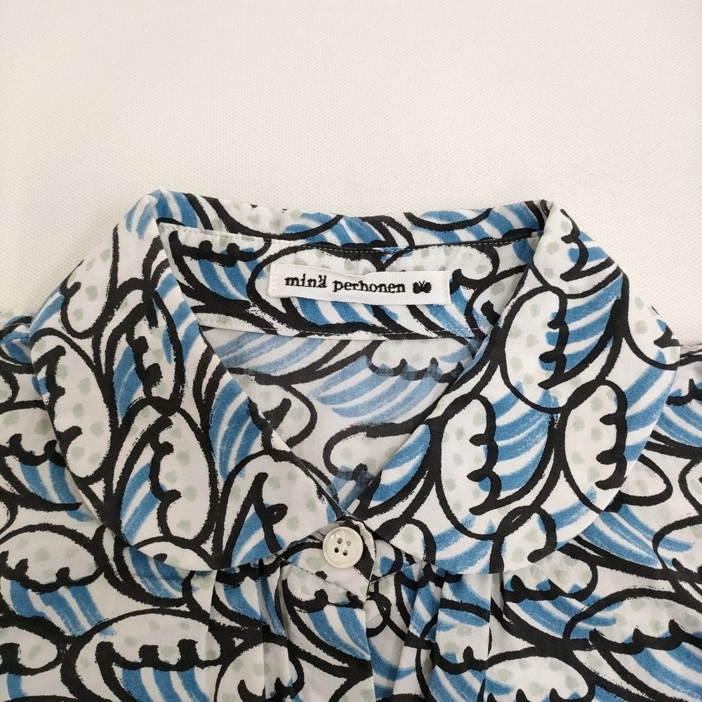 mina perhonen nami ss1620 サイズ38 定価25300円 丸襟 ラウンドカラー