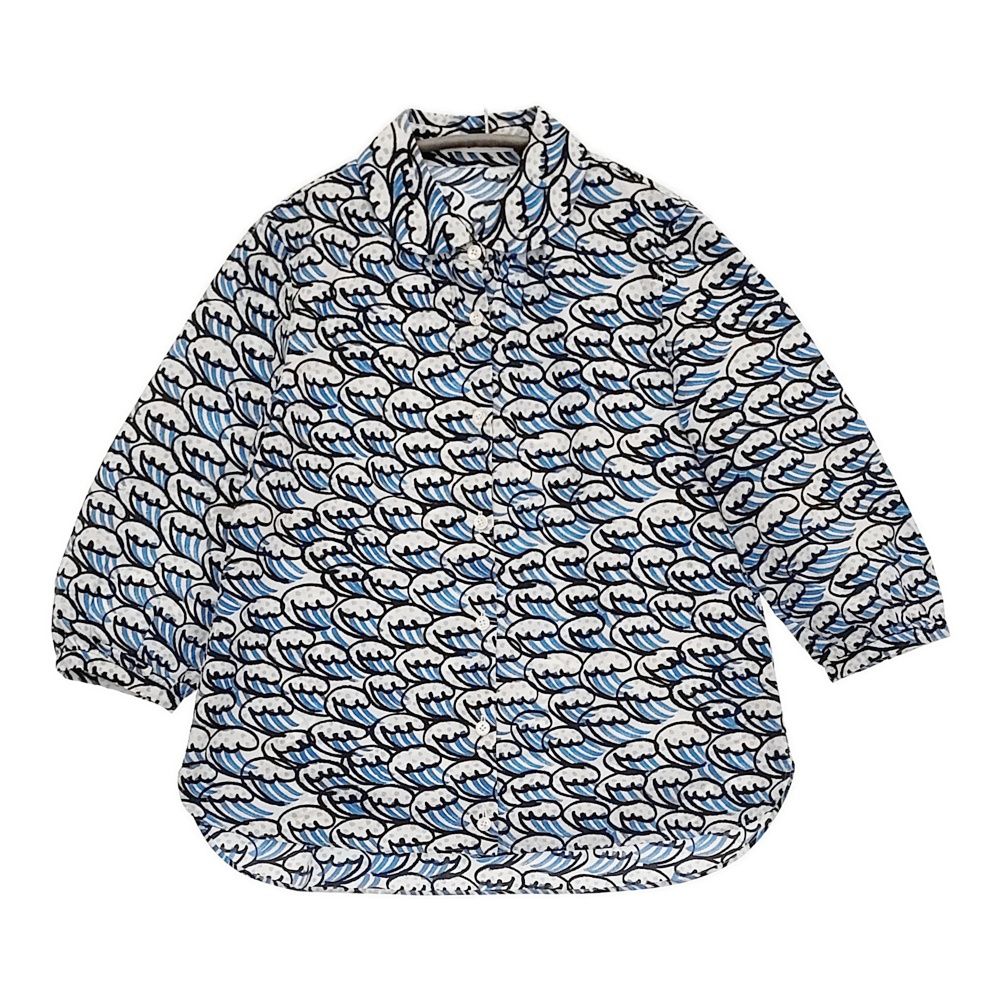 美品 ミナペルホネン 丸襟ブラウス 蝶々刺繍 ホワイト サイズ38*GD26 mina perhonen nami ss1620 サイズ38 定価25300円 丸襟 ラウンドカラー