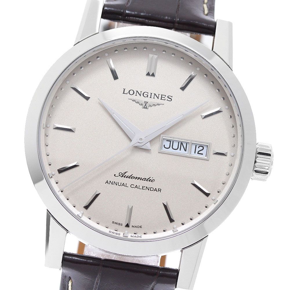 ロンジン LONGINES L4.827.4 ヘリテージ 1832 アニュアルカレンダー 自動巻き メンズ 良品 箱・保証書付き_958322
