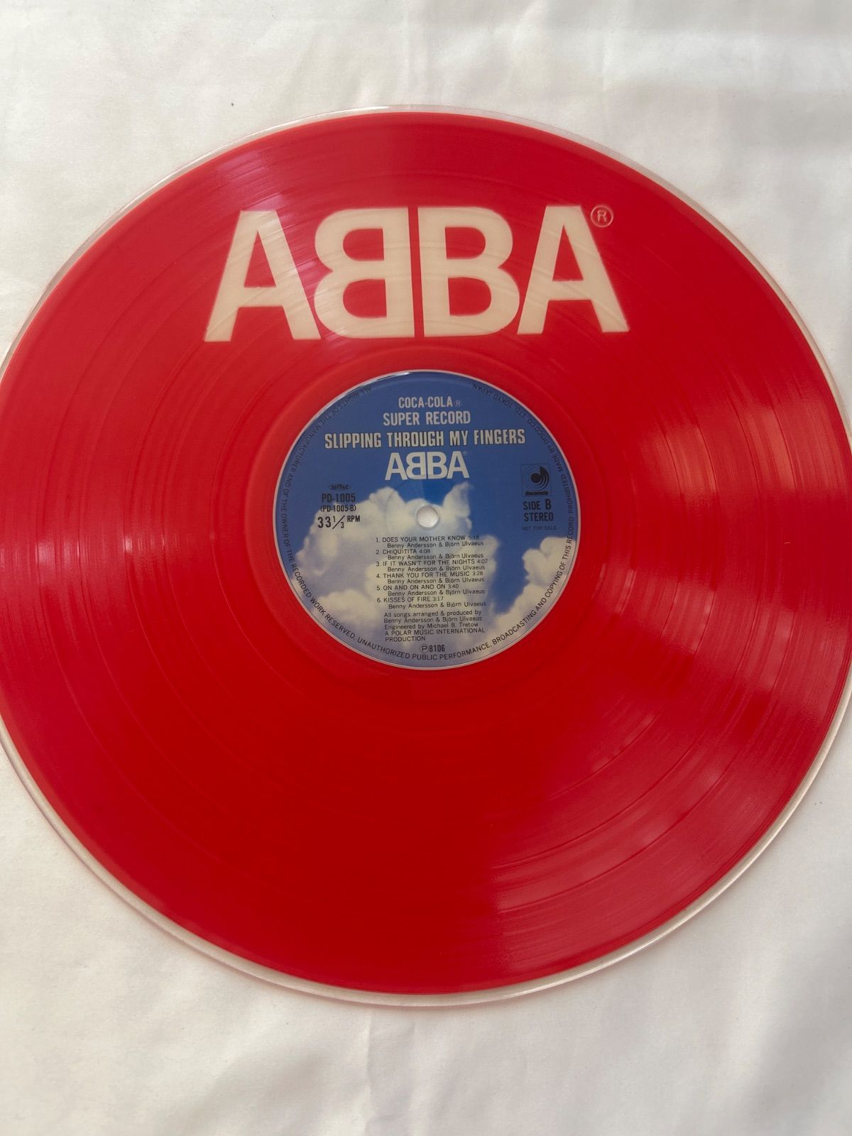 中古LPレコード】希少 ABBA 非売品レコードSlipping Through My