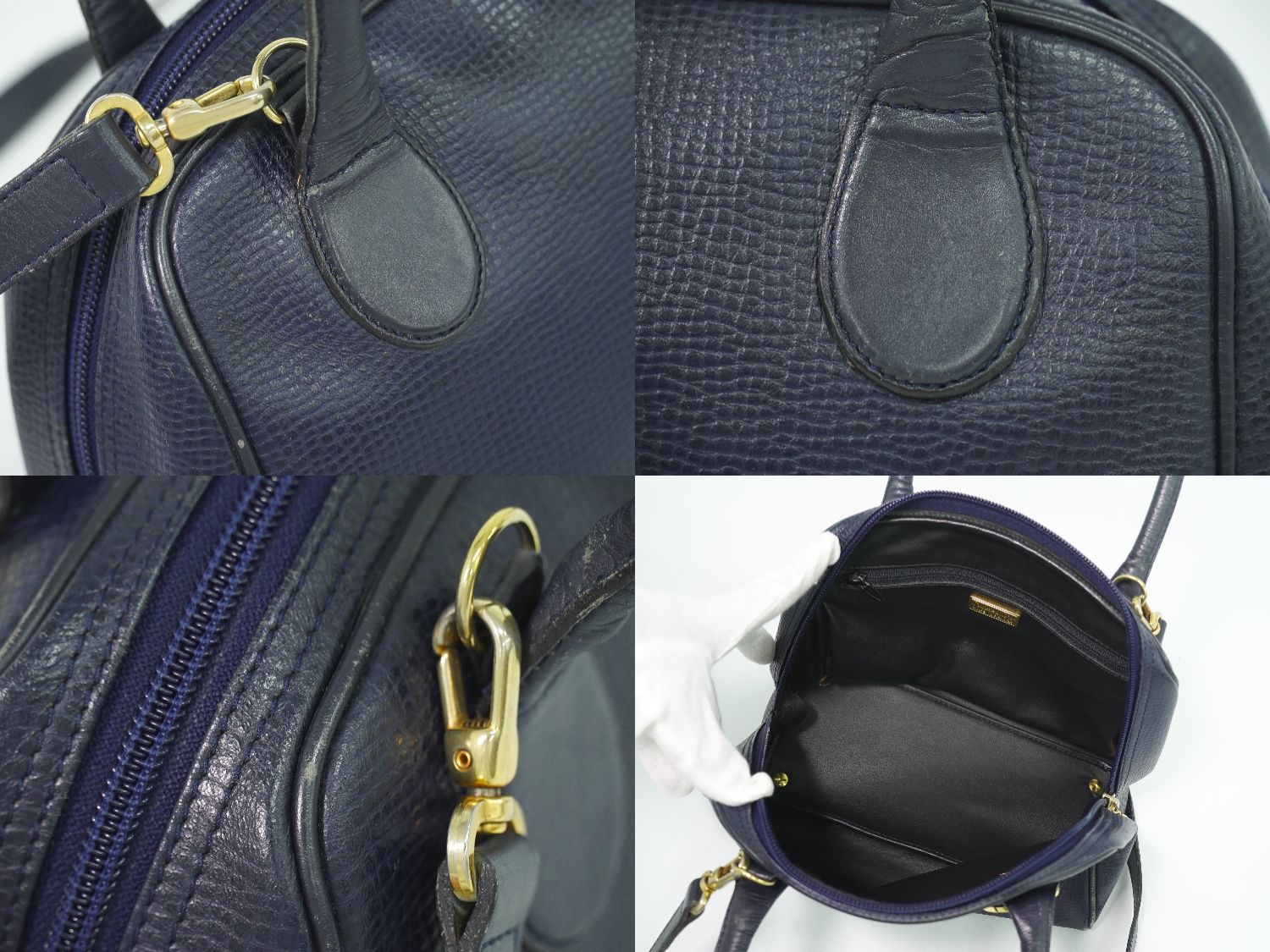 本物 クリスチャン ディオール Christian Dior レザー 2WAY ショルダー 