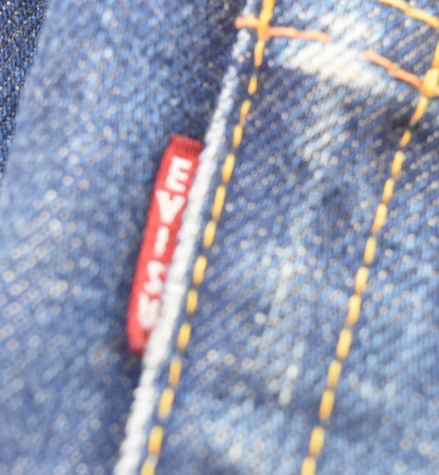 エヴィス EVISU 白カモメ ペイント デニムパンツ34×35 デニム ブルー 