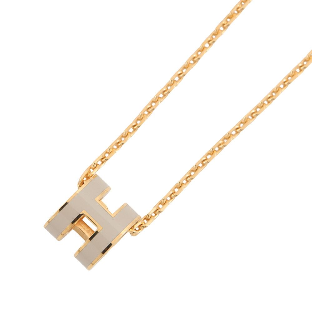 エルメス ネックレス ミニ・ポップアッシュ マロングラッセ/ゴールド金具 アクセサリー ポップH