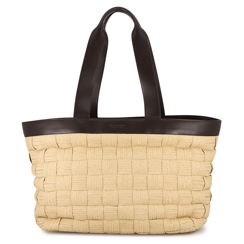 ボッテガヴェネタ トートバッグ イントレチャート カセット ラフィアラフ 730874 BOTTEGA VENETA