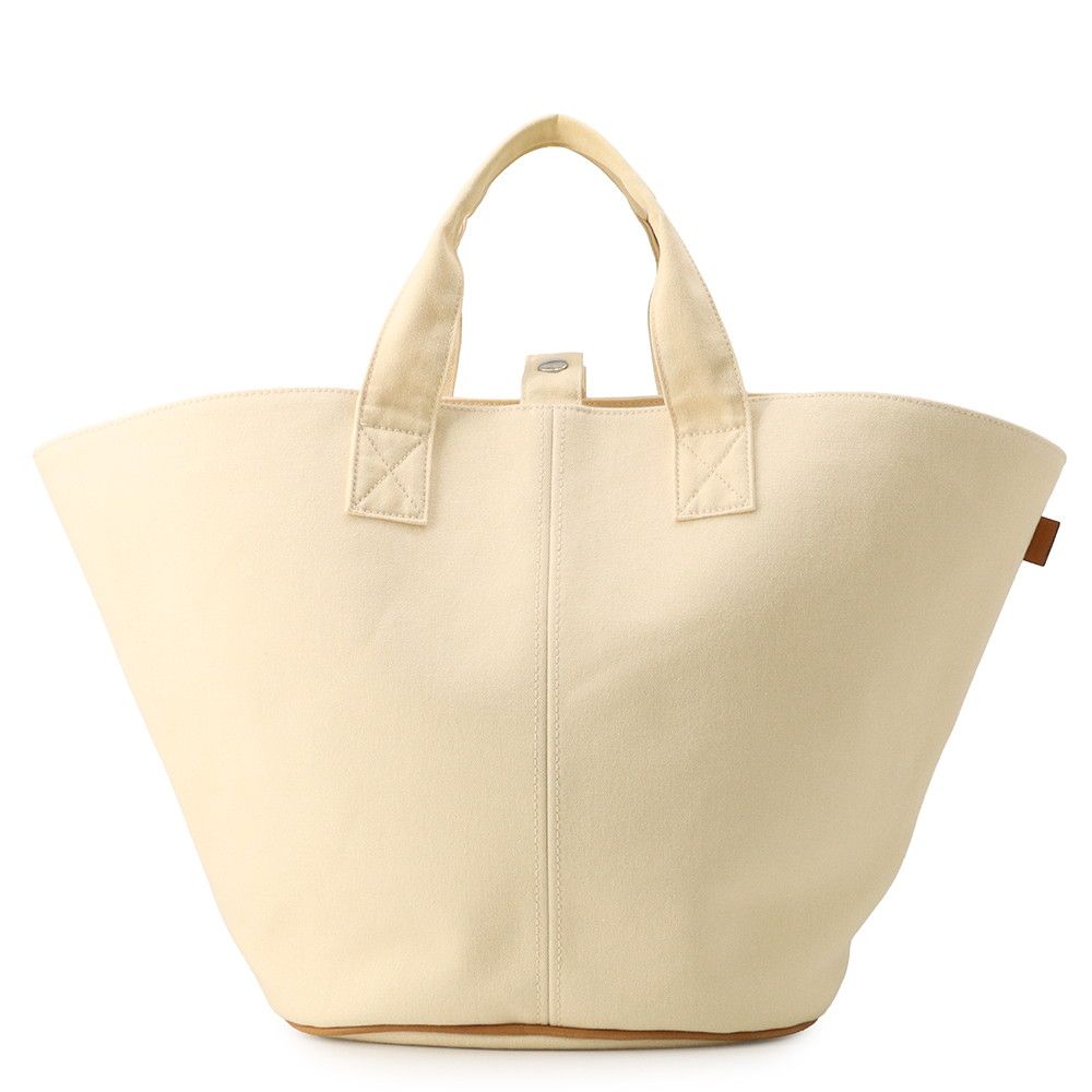エルメス トートバッグ パニエドプラージュPM アイボリー/シルバー金具 キャンバス HERMES