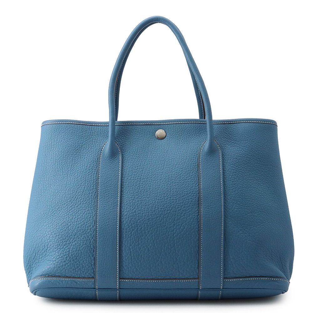 エルメス トートバッグ ガーデンパーティPM アズール/シルバー金具 ネゴンダ □P刻印 HERMES