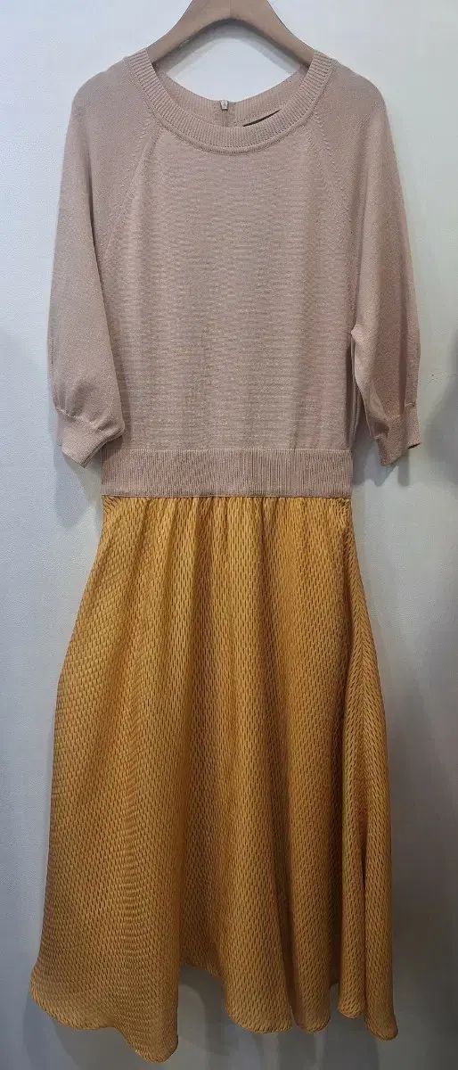ランバンコレクション ニットブロック ワンピース (新品)