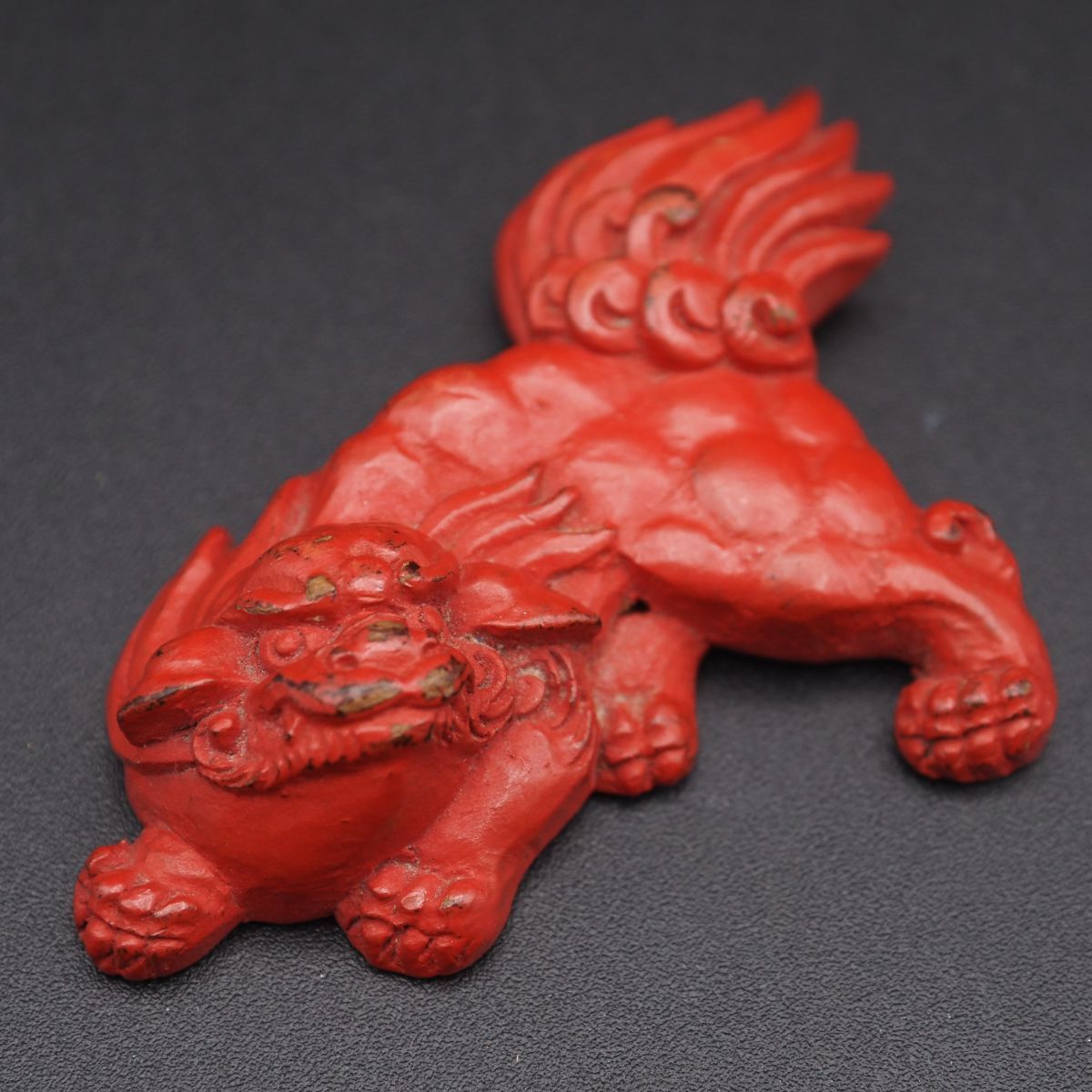 W588 アンティーク 帯留め 獅子 モチーフ 和装小物