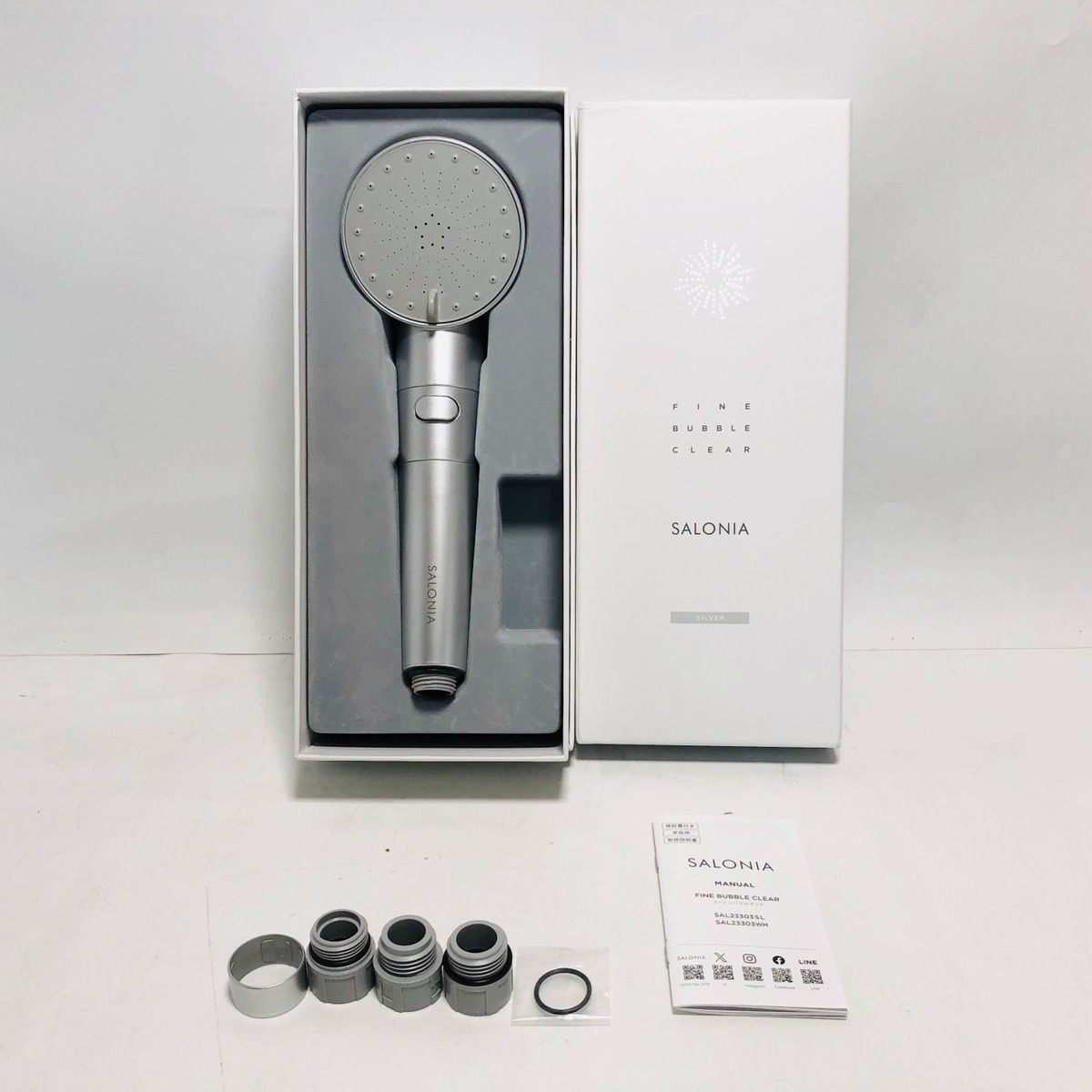SALONIA サロニア シャワーヘッド ファインバブルクリア - メルカリ