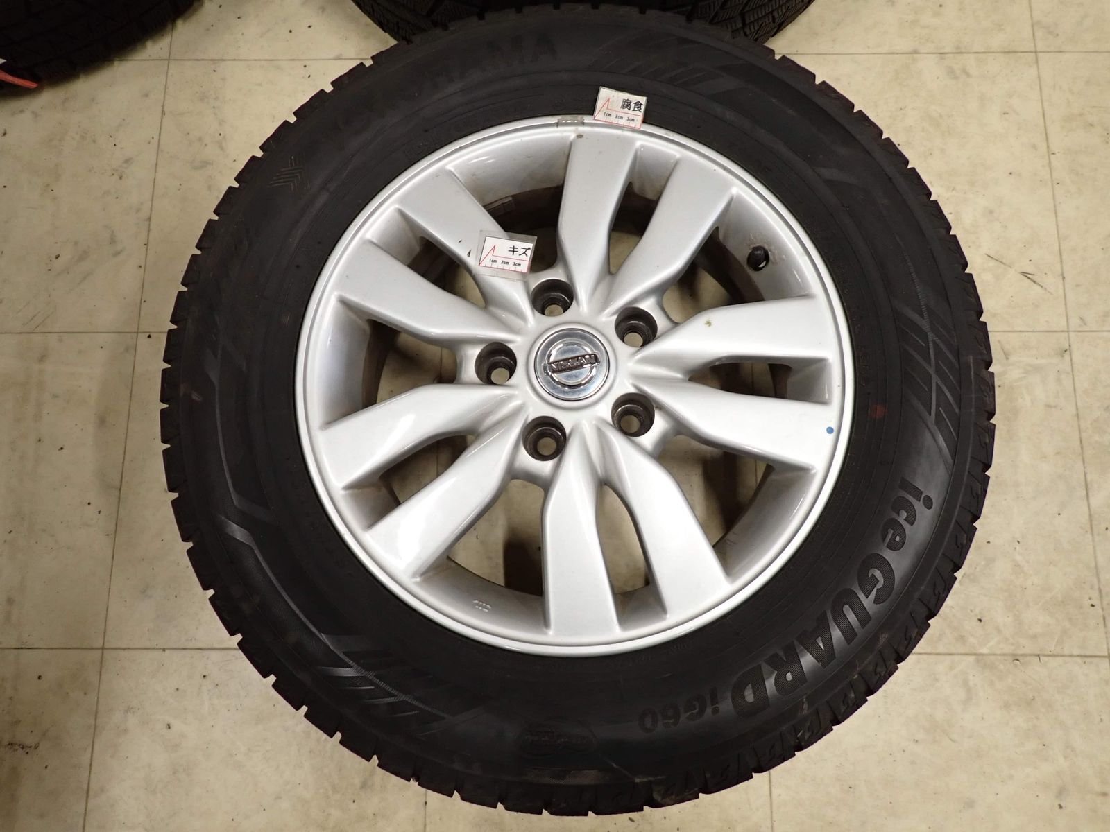 冬4本 会社宛 送料無料 195/65R15×5.5J 91Q ヨコハマ YOKOHAMA アイス 