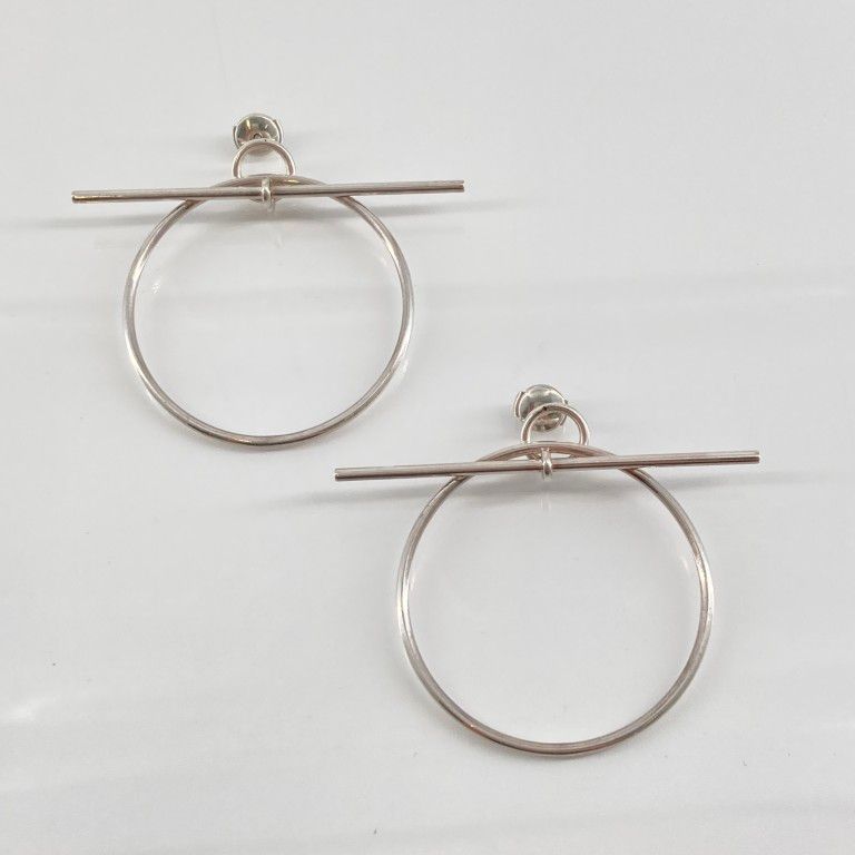 HERMES（エルメス）　エシャペ　ループ　MM　Ag925　ピアス　シルバー 65,340円