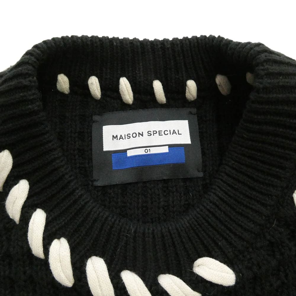 鬼ワッフルクレイジーステッチニットMAISON SPECIALメゾンスペシャル 