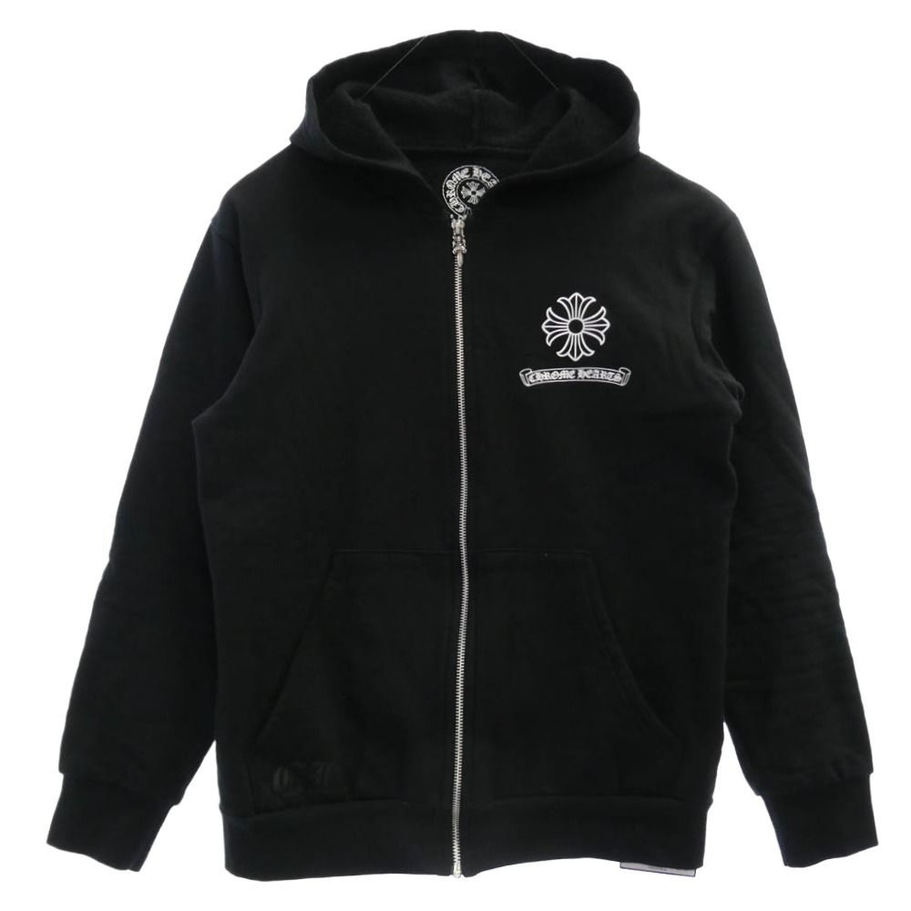 CHROME HEARTS クロムハーツ（原本無） SWTSHRT HD ZIP ダガージップ バックアーチ ロゴジップ フーディ パーカー ブラック系 M【中古】 108,168円