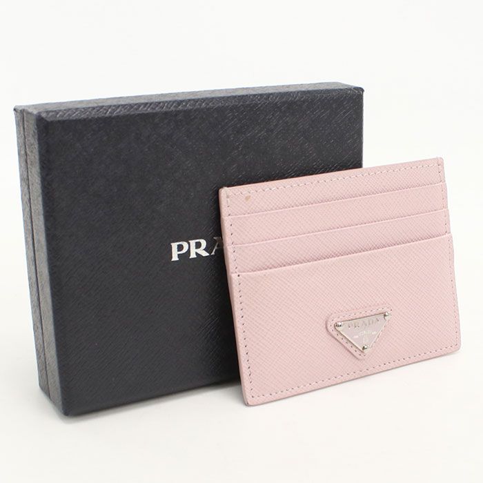 PRADA プラダ カードホルダー サフィアーノトライアングル 1MC025 カードケース レザー【中古】 レディース