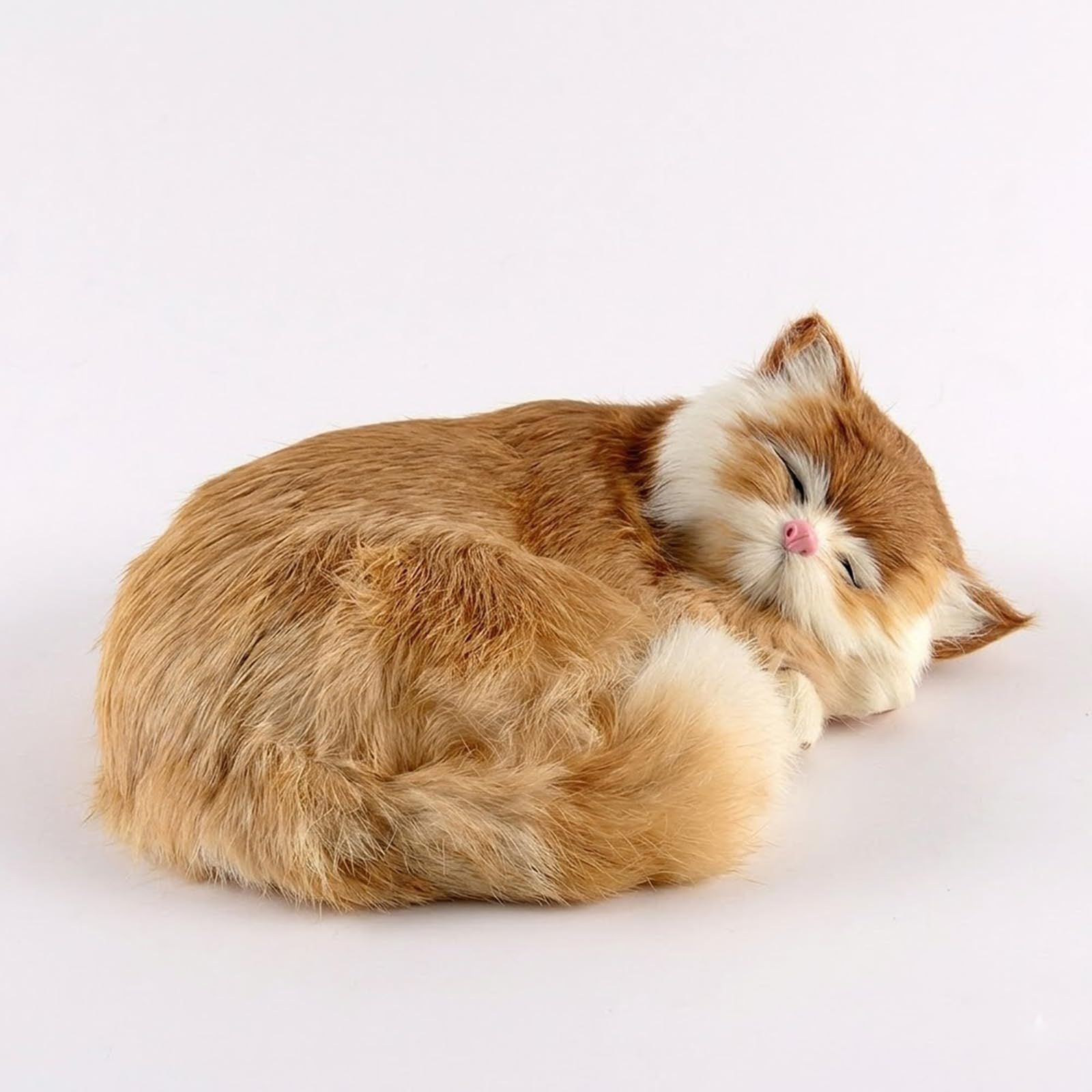 Hyack 猫 置物 リアル置物 眠り猫 子猫 かわいい 癒し系 インテリア オブジェ 雑貨 ギフト (黄色, 黄色) [イエロー] [黄色]