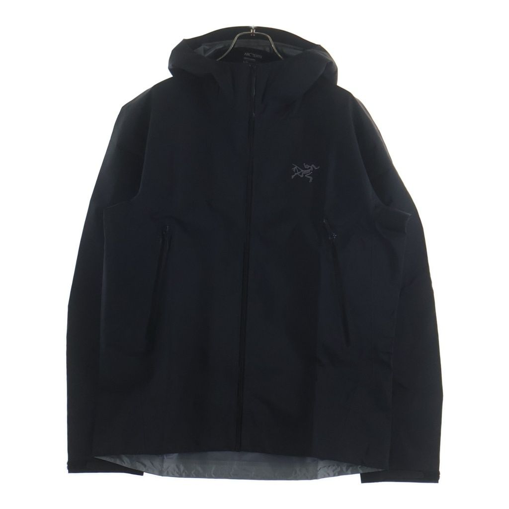 ARC'TERYX (アークテリクス) Beta Jacket ベータ ロゴ刺繍 ナイロン フーデッド ジップアップ ジャケット ブラック X000010513