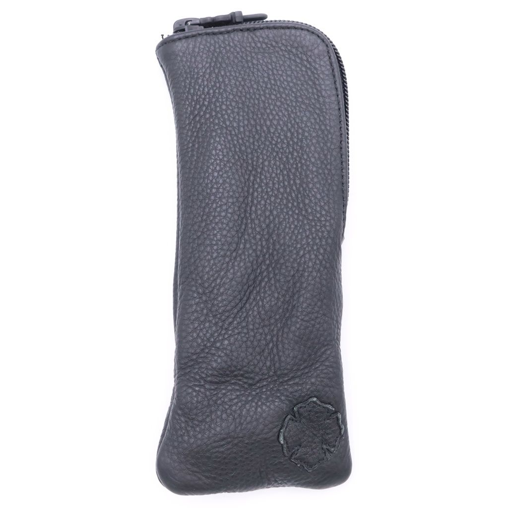CHROME HEARTS (クロムハーツ) CASE ダガージップ レザーアイウェアケース 眼鏡ケース ブラック