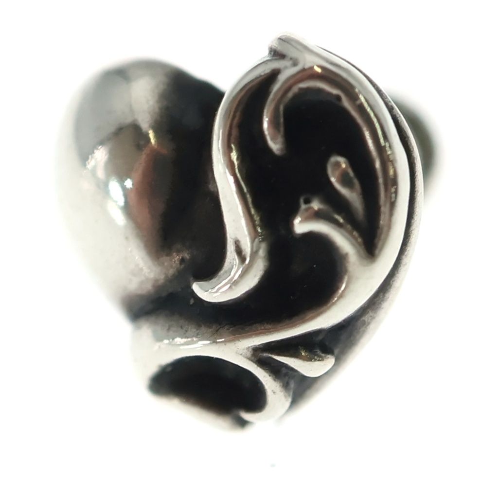 CHROME HEARTS (クロムハーツ) STUD HEART ハート スタッドピアス シルバー BCA112