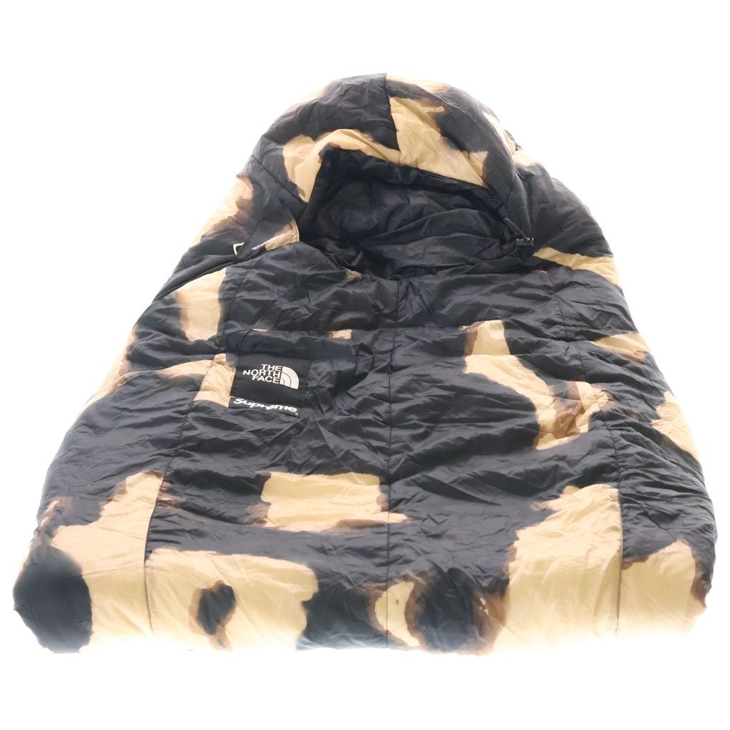 SUPREME (シュプリーム) ×THE NORTH FACE BLEACHED DENIM SLEEPING BAG ノースフェイス ブリーチド デニム プリント スリーピング バッグ ブラック/ベージュ NBR42153I