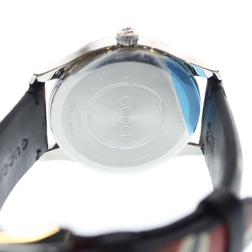 GUCCI (グッチ) Le March Des Merveilles ル・マルシェ・デ・メルヴェイユ スネークプリント クオーツ 腕時計 ウォッチ 1264007ブラック