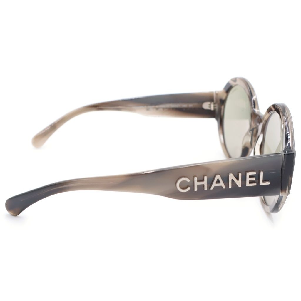◆CHANEL ◆シャネル ストーン サングラス グレージュ CHANEL (シャネル) ラウンドシェイプ サングラス グレージュ カーキ