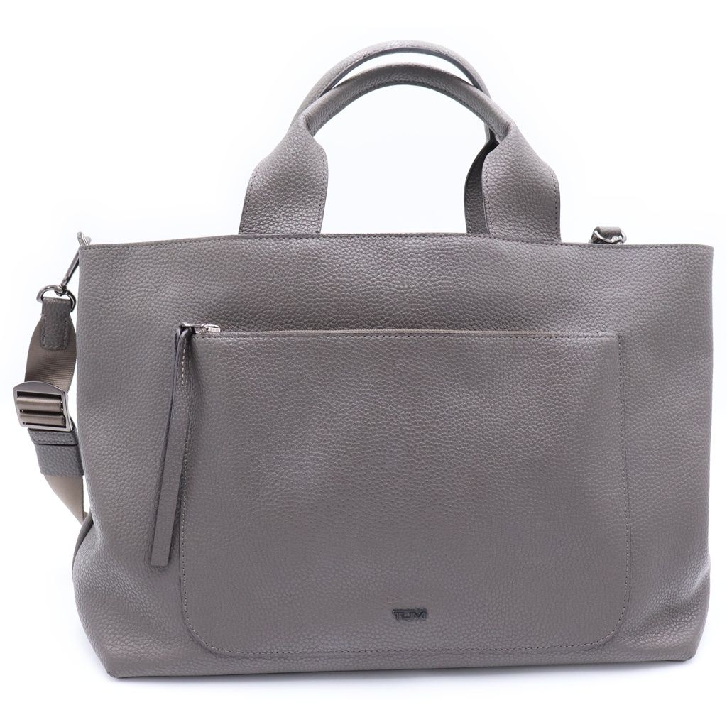 TUMI (トゥミ) 2WAY レザートートバッグ ハンドバック ダークグレー 734501TP