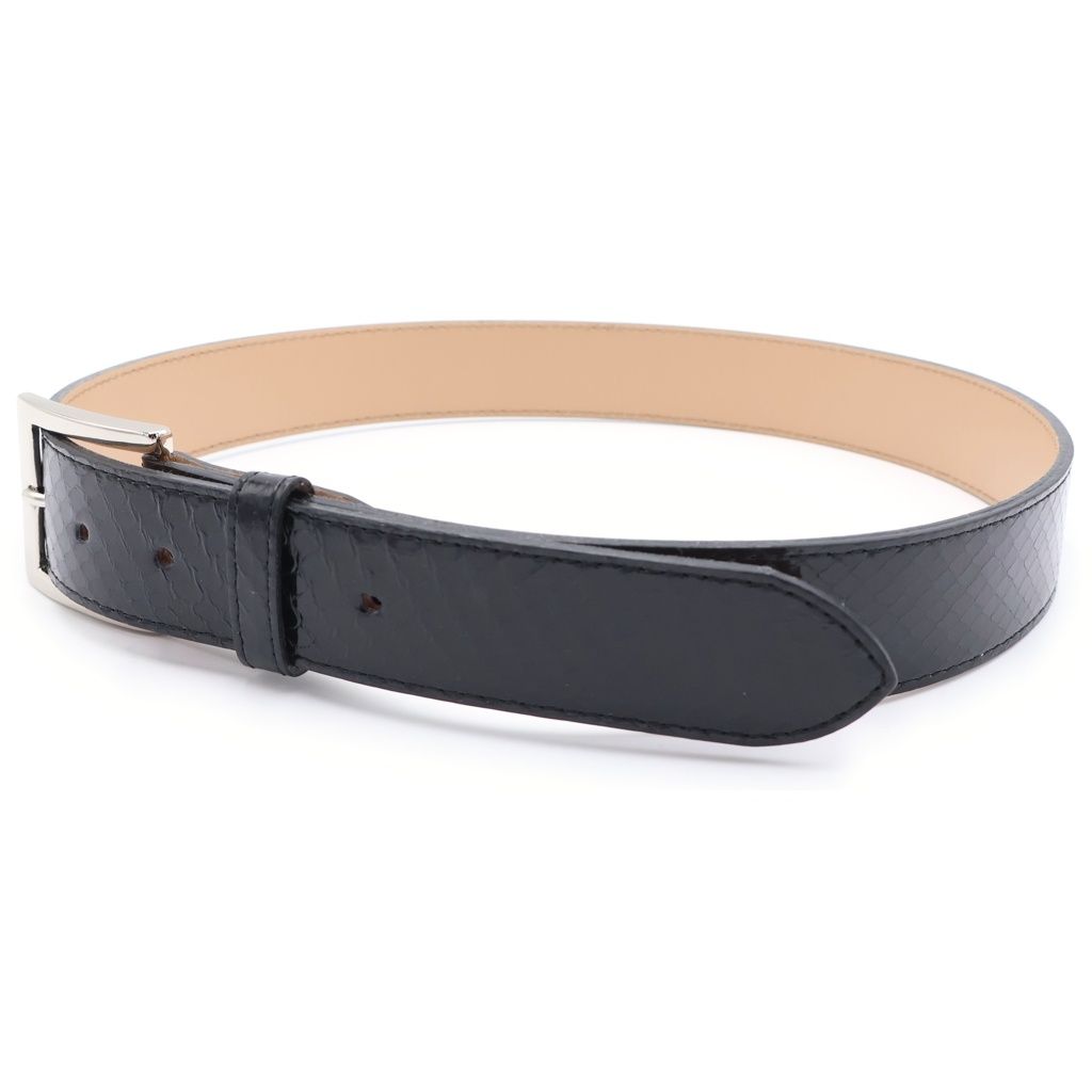 WACKO MARIA (ワコマリア) PYTHON LEATHER BELT パイソンレザーベルト ブラック