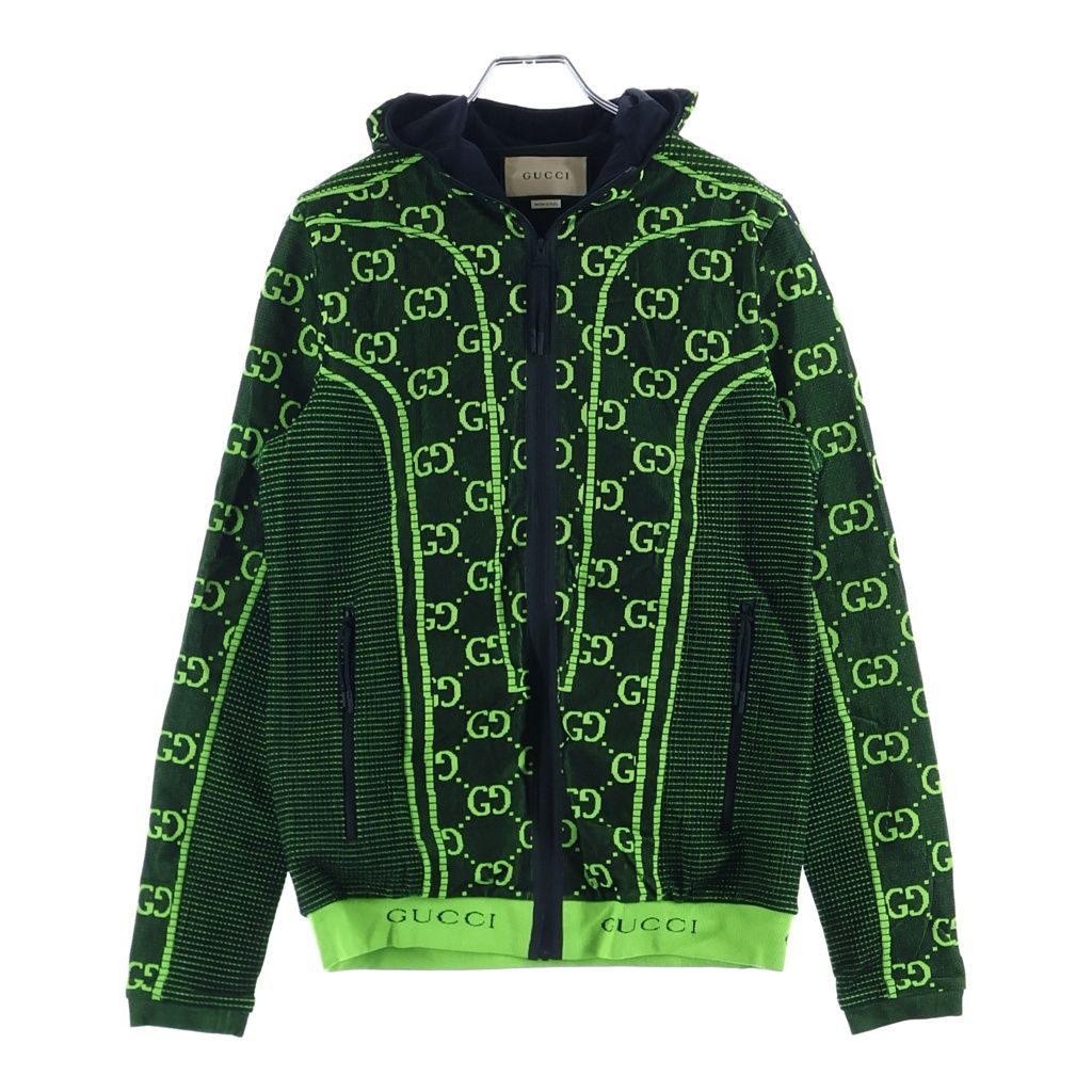GUCCI　グッチ　タンクトップ　ノースリーブ　GGパターン　ライト　グリーン GUCCI (グッチ) GG柄 ライトジャケット ライムグリーン #M - メルカリ