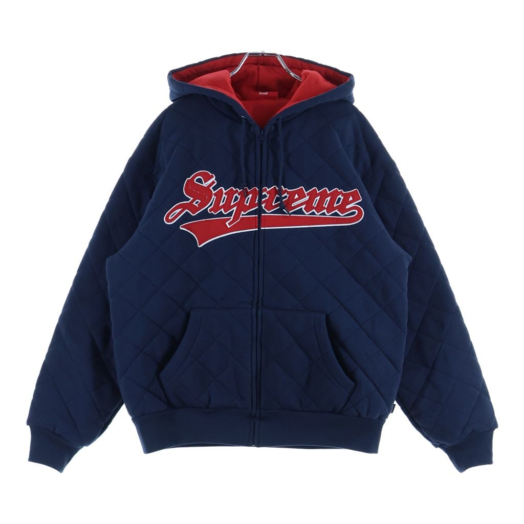 SUPREME (シュプリーム) 25AW Quilted Zip Up Hooded Sweatshirt キルティングジップアップフーディ ネイビー 21,368円