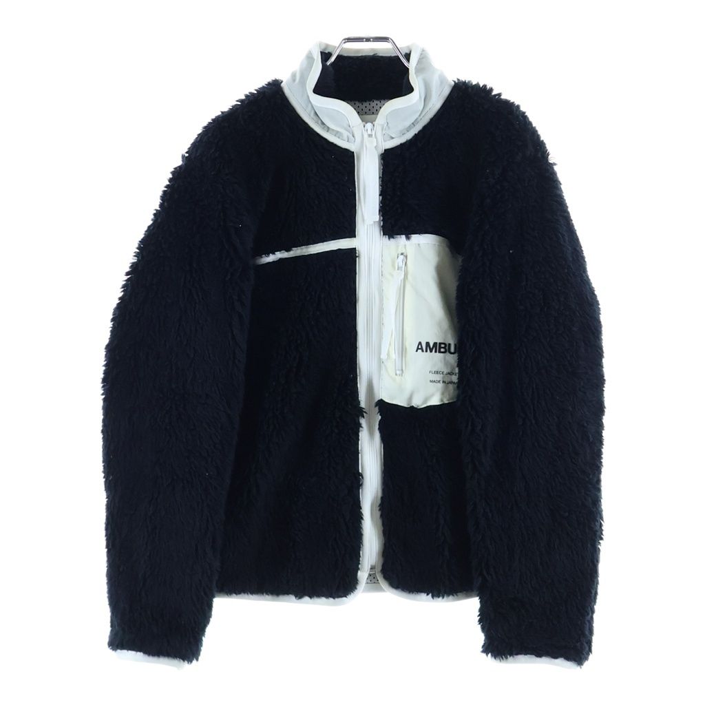 AMBUSH (アンブッシュ) NEW FLEECE JACKET ジップアップ フリースジャケット ブラック BMEA001 F20FLE001